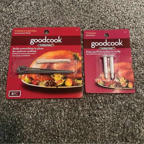 GoodCook Turkey Lacers and Timers Set - Red - Picture 1 of 3